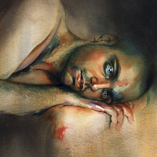 Renversé 4, aquarelle.