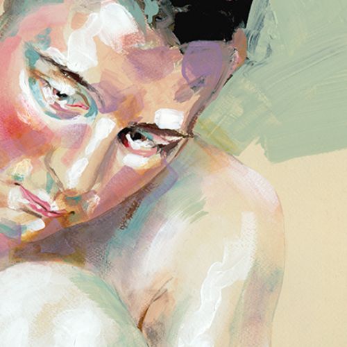 Juste au bord, acryliques.