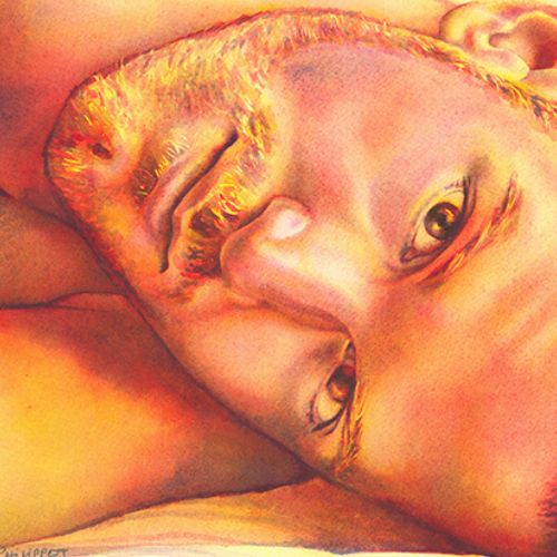 Renversé 1, aquarelle.